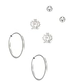 G by GUESS Crown Stud Set - Silver, SILVER