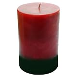 31 S2Md4 UL. SL160  Dual color Round Pillar Decorative Candle Lamp, Candle Lantern   Red/Green   4X6   C450