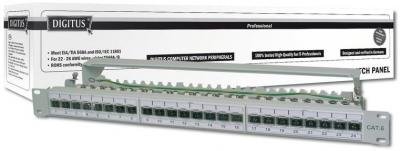 DIGITUS Patch Panel 48,3cm 19Zoll 24Port Cat6a geschirmt grau RAL7035 Kabelinstallation mi Preisvergleich