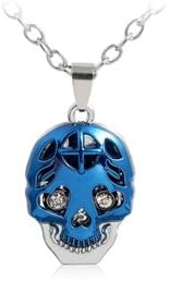Death Note Skull Pendant Necklace (Blue)