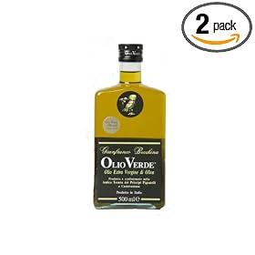 Olio Verde Sicilian Extra Virgin Olive Oil Harvest 2009, 16.9-Ounce Bottle (Pack of 2)