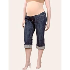 Motherhood Maternity: American Star Plus Size Secret Fit Belly(tm) Cuffed Maternity Crop Jeans