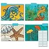 Karen Foster Design Decorative File Folders Ocean Escapade, 8 Folders