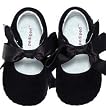 Pediped Infant/Toddler Faith Black Velvet Crib Shoes