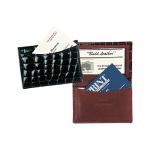 Buy Budd Leather European Crocodile Bidente Business Card Case by var goTwisterProductImageStrings = new Object();goTwisterProductImageStrings['prodImageNotAvailTextNoColor'] = 