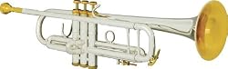 Bach 180S Custom Stradivarius Series Bb Trumpet with FREE Upgrades, 180WB Silver Gold Trim