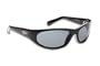 Fisherman Eyewear Pro Rogue Guideline Sunglass (Shiny Black Frame, Gray Lens -Blue Mirror Finish Exterior)
