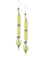 Kenneth Cole New York "Limelight" Faceted Bead Linear Drop Earrings