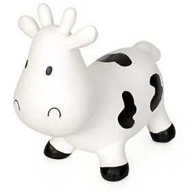Happy Hopperz Inflatable White Cow Sit-On