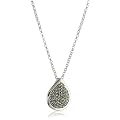 Judith Jack Sterling Silver and Marcasite Tear Pendant