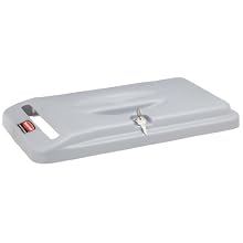 Rubbermaid Commercial Slim Jim Confidential Document Retrofit Lid Kit, Rectangular, 11.63" Width x 20.5" Depth x 2.25" Height, Gray