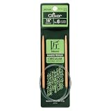 Clover Takumi Bamboo Circular 16-Inch Knitting Needles, Size 8