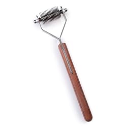 Mars Stainless Steel 16-Blade Coat King Pet Stripper with Wooden Handle, Fine