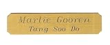 Engraved double line brass name plate