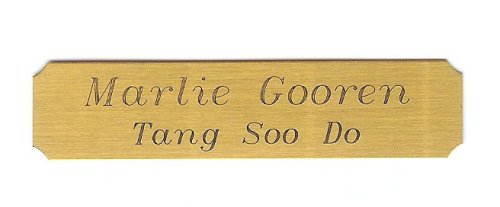Engraved double line brass name plate