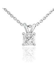 14k WHITE GOLD WOMENS PENDANT LP-4799 DIAMOND 0.5CT TW