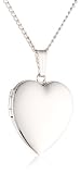 Sterling Silver Polished Heart Locket Necklace