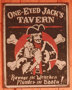One Eyed Jacks Tavern Tin Sign