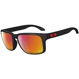 Oakley Holbrook Nicky Hayden Edition Men's Special Editions Ducati Race Wear Sunglasses w/ Free B&F Heart Sticker Bundle - Matte Black/Ruby Iridium / One Size Fits All