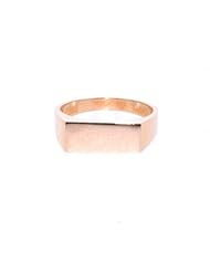 14K Yellow Gold Rectangular Signet Ring
