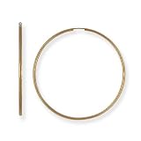 14k Gold Extra Large (XL) Size Endless 2 (50mm) Hoop Earrings, HypoAllergenic