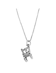 Sterling Silver Three Dimensional Rocking Chair Necklace