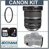 canon EF-S 10mm - 22mm f/3.5-4.5 USM AF Digital SLR Lens Kit - U.S.A. Warranty with Tiffen 77mm UV Wide Angle Filter, Lens Cap Leash, Professional Lens Cleaning Kit