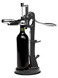 POMERANTZ Wine Pro Table Top Wine Opener with Suction Base, Foil Cutter and Extra Worm