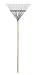 Flexrake CLA100 Classic 24-Inch Spring Leaf Rake with 48-Inch Handle