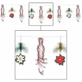Beistle - 20725 - Poinsettia Shimmer Garland- Pack of 12