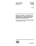 ISO/TR 14696:1999, Reaction to fire tests -- Determination of fire parameters of materials, products and assemblies using an intermediate-scale heat release calorimeter (ICAL)