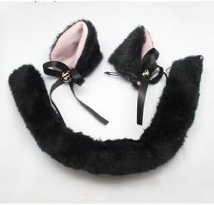Cat ears catgirl [popular] Punipuni tail with black / pink cosplay (japan import)