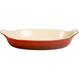 Le Creuset Heritage Stoneware Petite Oval Au Gratin Dish, Cherry