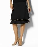 Lauren Ralph Lauren - Lauren by Ralph Lauren Bias Silk Skirt with Piping