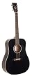 Recording King Classic Series I Dreadnought Acoustic Guitar, Mahogany Back & Sides, Black Finish
