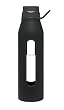Takeya Classic Glass Water Bottle with Silicone Sleeve, Black, 22-Ounce