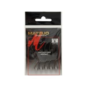 Matzuo Fishing Tackle Bait Holder Offset Down Eye Size 8 Hooks Pack 5