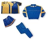 Code Four Athletics Team Soccer Uniform and Warm-up Kit in Royal/Gold