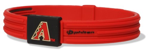 Phiten MLB Authentic Bracelet, Arizona Diamondbacks, Large (7.5 Inches)