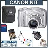 Canon Powershot SX100 IS Silver Camera Kit, with 4 GB SD Memory Card, Camera Bag, Table Top Tripod, EZ Digital Photography Guide, 4 AA Nickel Metal Hydride (NiMH) 2900 mAH Rechargeable Batteries with 4-Hour AA & AAA Quick Charger,110/220 volt. Digital Memory Wallet(4), Professional Lens Cleaning kit