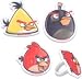 Angry Birds 12pc Cupcake Rings Topper - Birthday Party Favors - Black, Yellow, Red Birds.