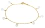14k Yellow Gold, April Birthstone, White Topaz Briolette Bracelet, 7.25"
