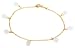 14k Yellow Gold, April Birthstone, White Topaz Briolette Bracelet, 7.25