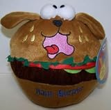 Vo-Toys Plush Hamburper with Sound Chip Dog Toy