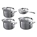 Le Creuset - 3 Ply - 4 Piece Cookware Set 4 Piece Cookware Set. As shown