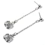 Gorgeous 3d Crystal Crown Sexy Dangle Post Earrings