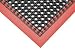 7/8 Thick Hi-Visibility Safety Mat With Borders On 3 Sides - 26x40 Red