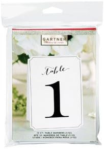 Table Numbers Holders Built In - Table Number Tent Cards for Weddings Banquets Party 1 thru 13
