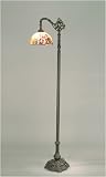 Dale Tiffany 10057/757 Glynda Turley Rose Dome One Light Reading Floor Lamp in Antique Bronze