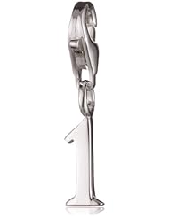 VINANI brand Germany 925 Sterling Silver Charm Pendant Number 1 shiny Digit HZEI